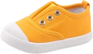 Toddler Girls Boys Canvas Shoes Lightweight Breathable Sneakers Washable Strap for Walking
