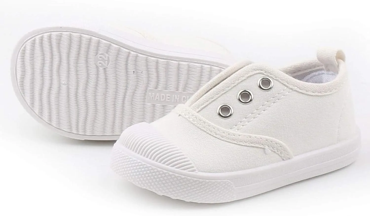 Toddler Girls Boys Canvas Shoes Lightweight Breathable Sneakers Washable Strap for Walking