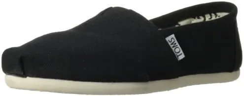 TOMS Womens Classics Black/Black Canvas 10002472 Womens 9