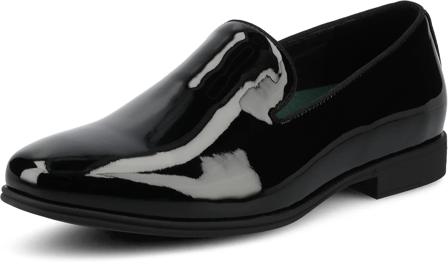 Vance Mens Giovanni Venetian Dress Loafer Black Velour Black Faux Patent Leather Almond-Toe 6mm Vance Comfort System Insole Patent/Black 10 Medium Mens US