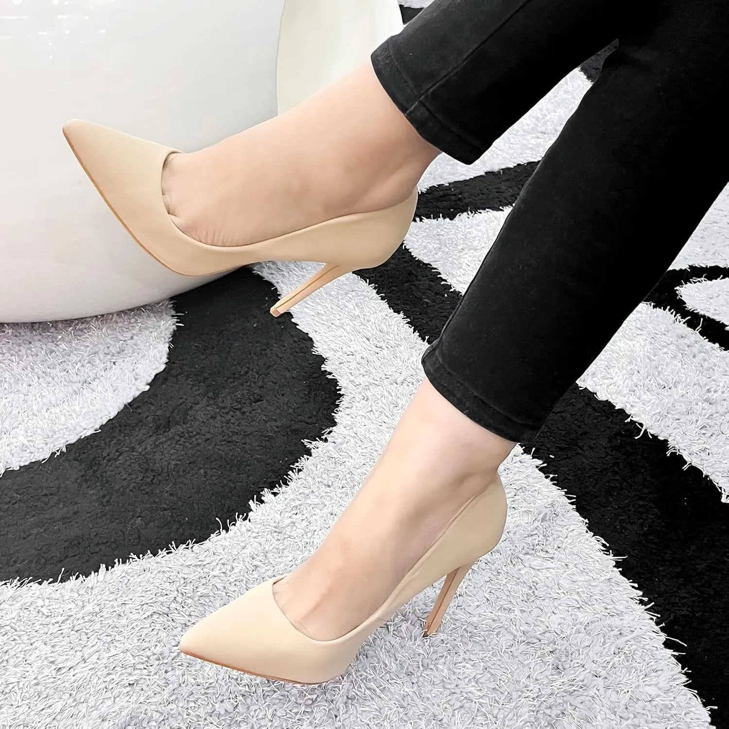 Velvet Pointed-Toe Pumps