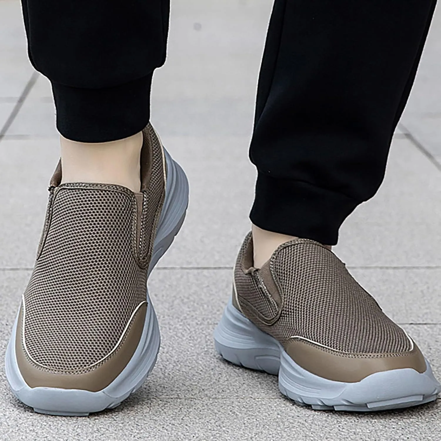 Walking Shoes for Men Mesh Walking Shoes Breathable Lightweight Running Shoes Slip On Casual Sneaker for Women