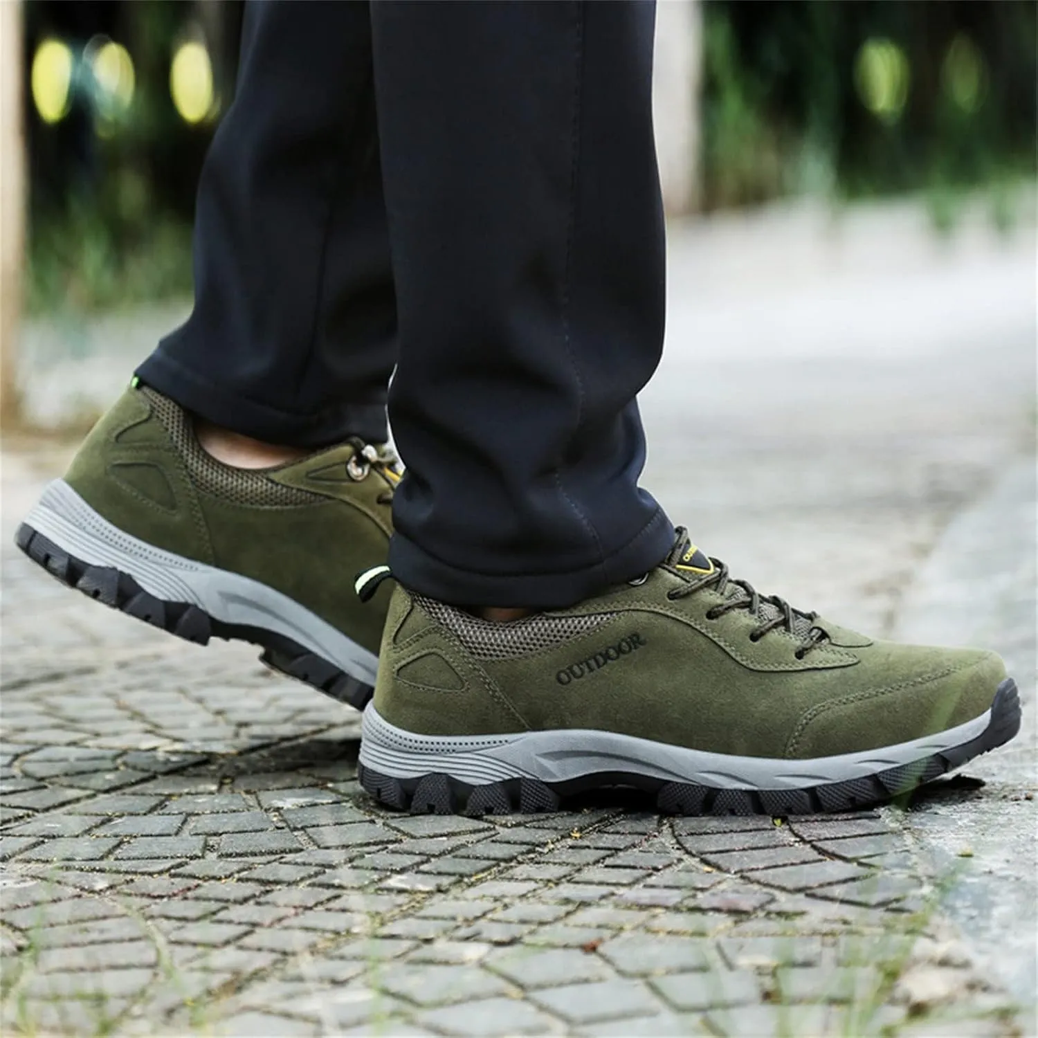 Walking Sneakers Men's Hiking Shoes Non-Slip Trekking Trail Shoes Lightweight Breathable Outdoor Shoes Extra Wide