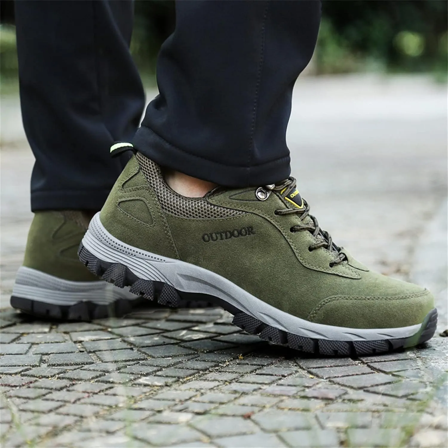 Walking Sneakers Men's Hiking Shoes Non-Slip Trekking Trail Shoes Lightweight Breathable Outdoor Shoes Extra Wide