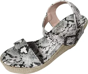Wedge Sandals for Women Double Buckle Strap Peep Toe Platform Heels with Cushioned Footbed for Wedding Guest Outfits Orthopedic Sandal Beach Dressy Flip Flops for Wide Toe 2025 Spring