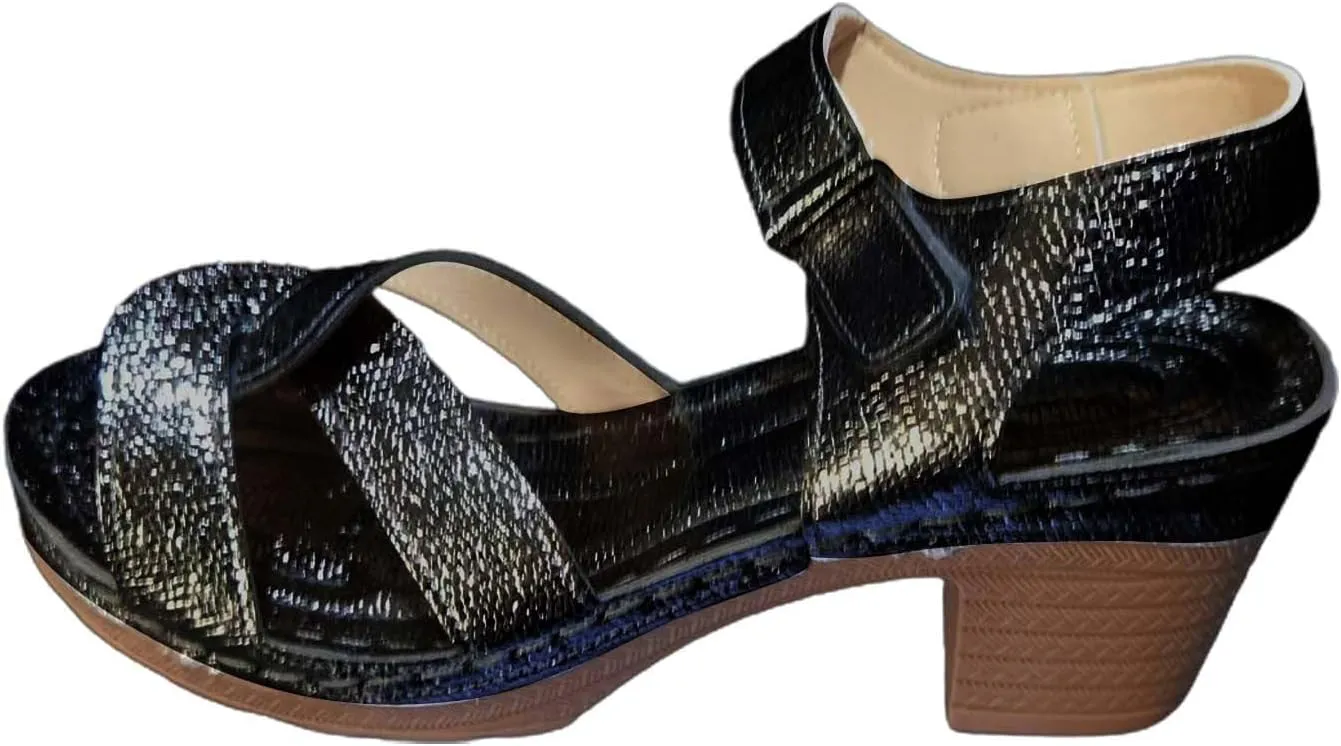 Wide Width Sandals Stiletto High Heels for Women Flat Bottom Roman Shoes Women'S Sandals Espadrille Sandals for Women