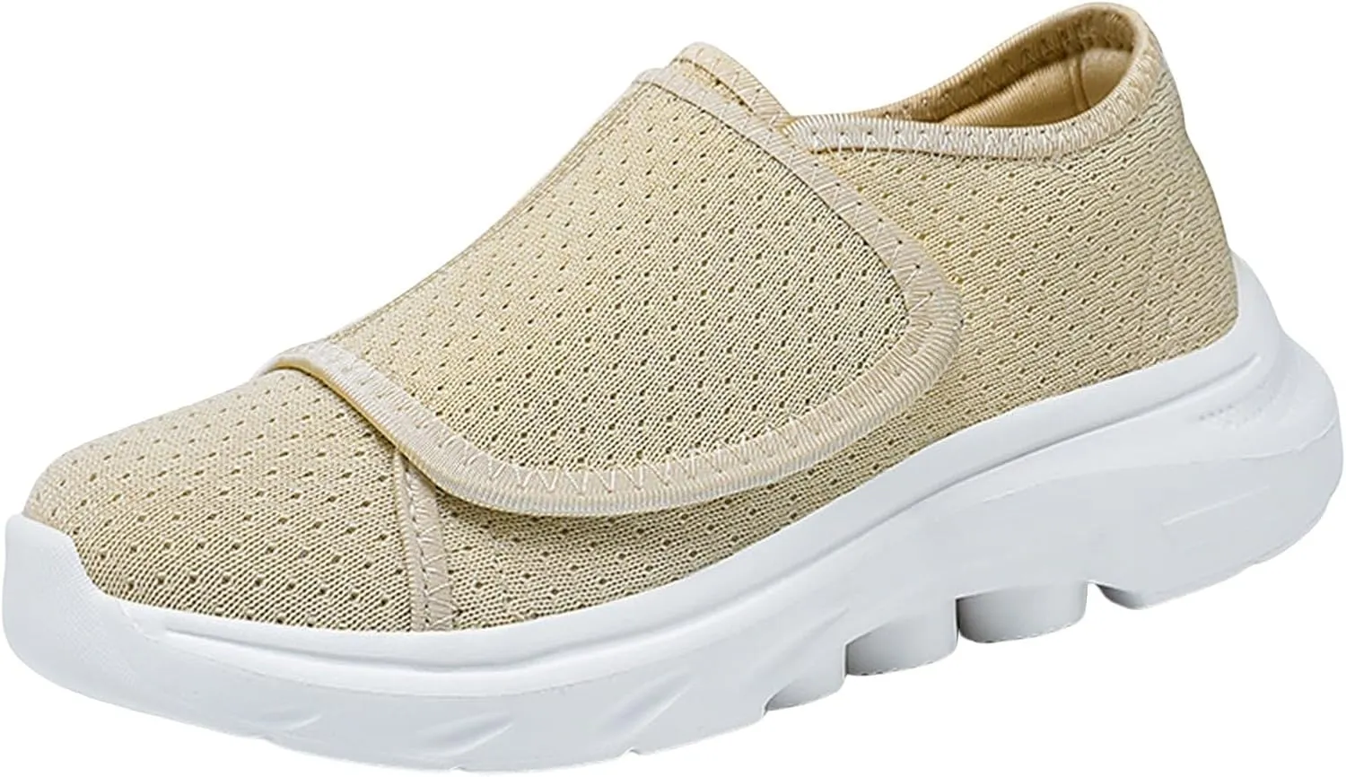 Women Sneaker Wide Width Comfort Walking Loafers Slip On Shoes Flat Feet Adjustable Lightweight Breathable Shoes