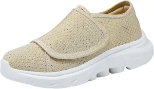 Women Sneaker Wide Width Comfort Walking Loafers Slip On Shoes Flat Feet Adjustable Lightweight Breathable Shoes