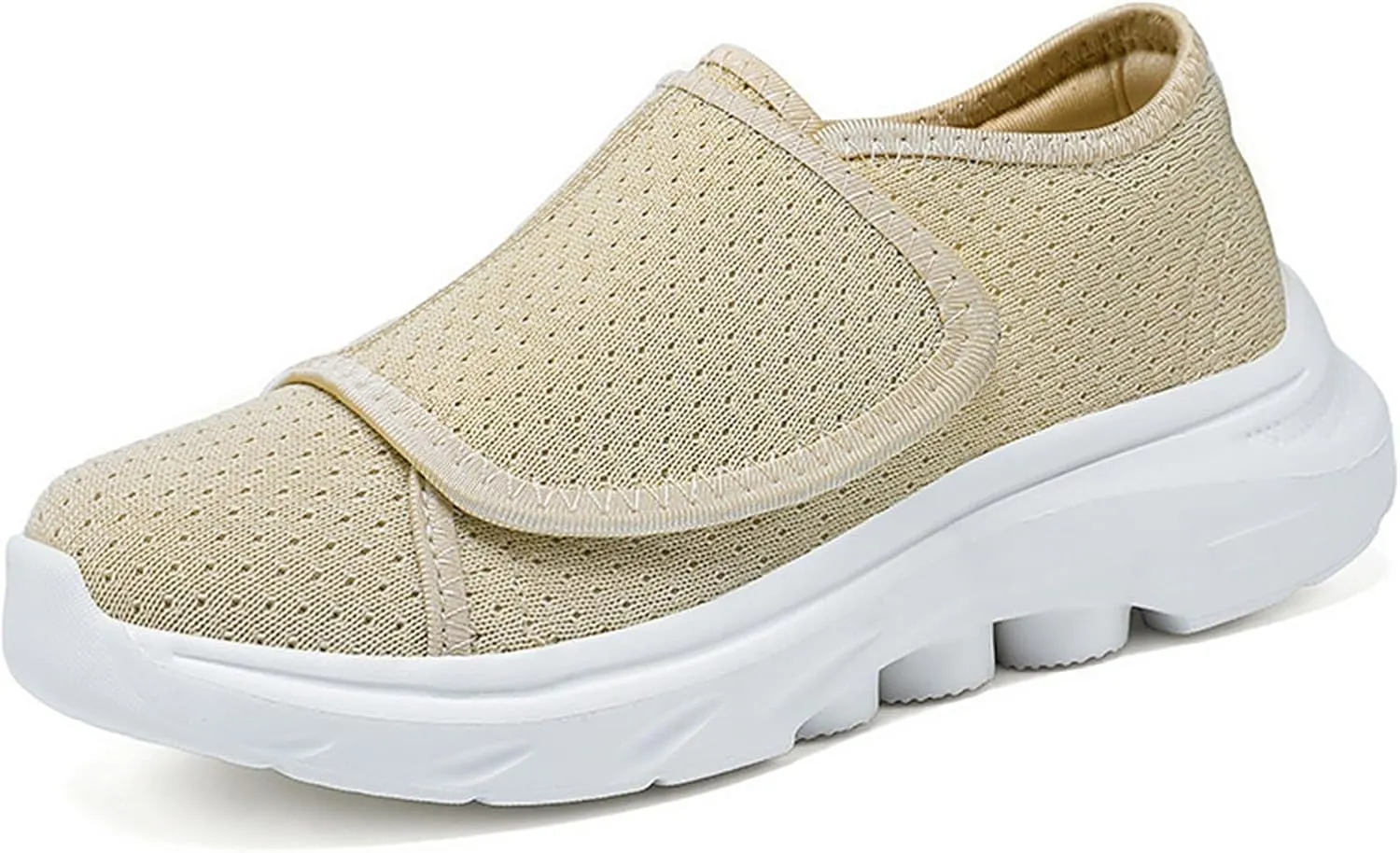 Women Sneaker Wide Width Comfort Walking Loafers Slip On Shoes Flat Feet Adjustable Lightweight Breathable Shoes