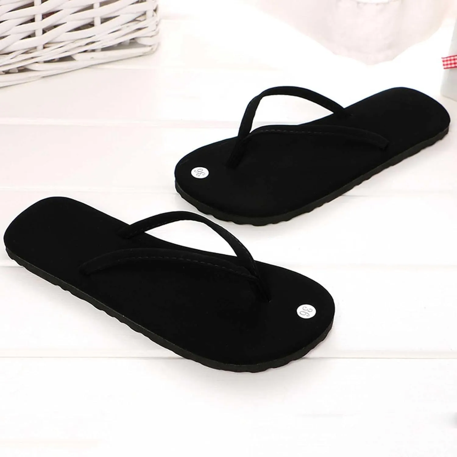 Women Summer Flat Flip-flops Sole Anti Slip Clip Toe Beach Sandals Lightweight Outdoor Casual Herringbone Slippers