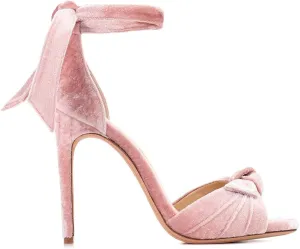 Womens Bow Tie Back Heels Close Toe Velvet Strappy Pumps Stiletto High Heels Wedding Shoes Ankle Strap Heel Sandals