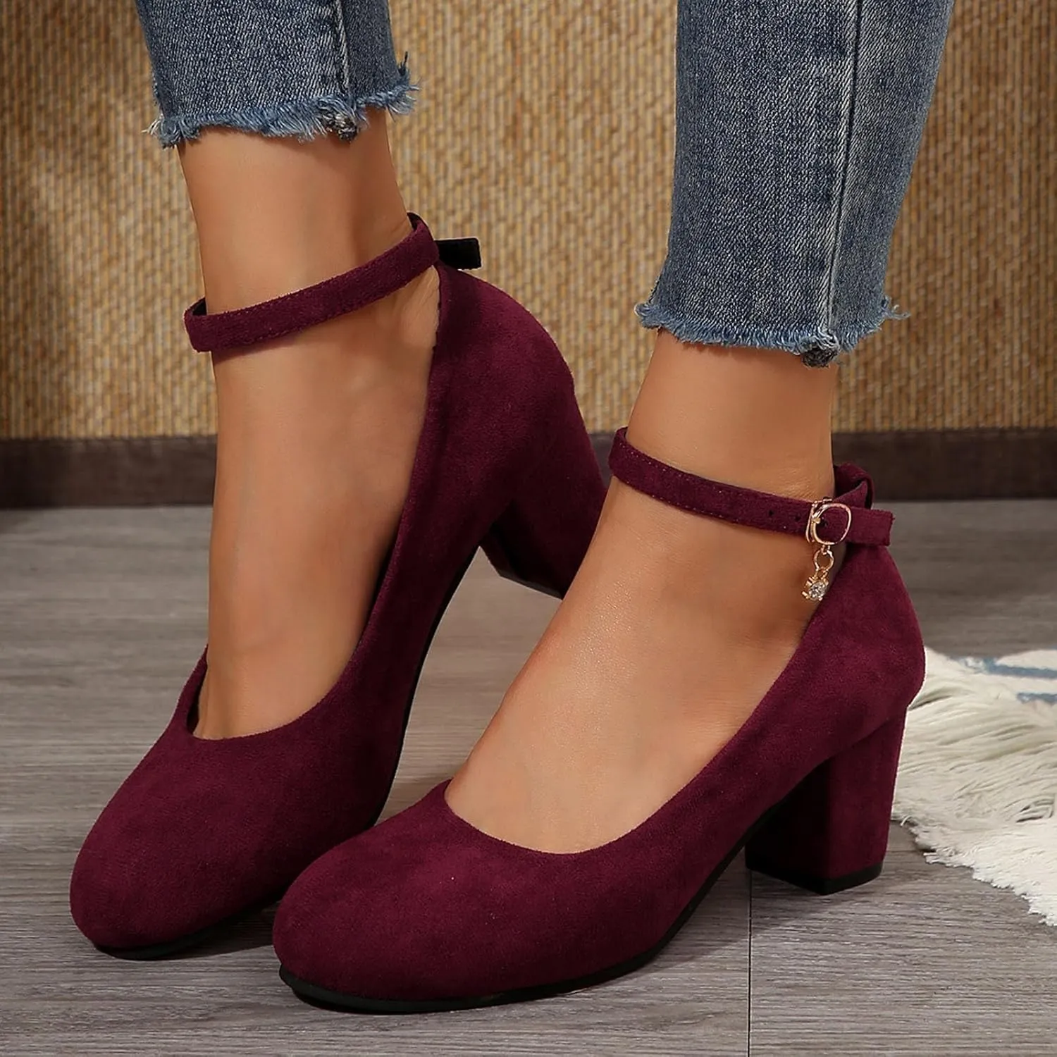 Women's Casual Shoes with Chunky Heel Perfect for Daily Slip On for Comfortable Fit Shoes for Men Casual Walking