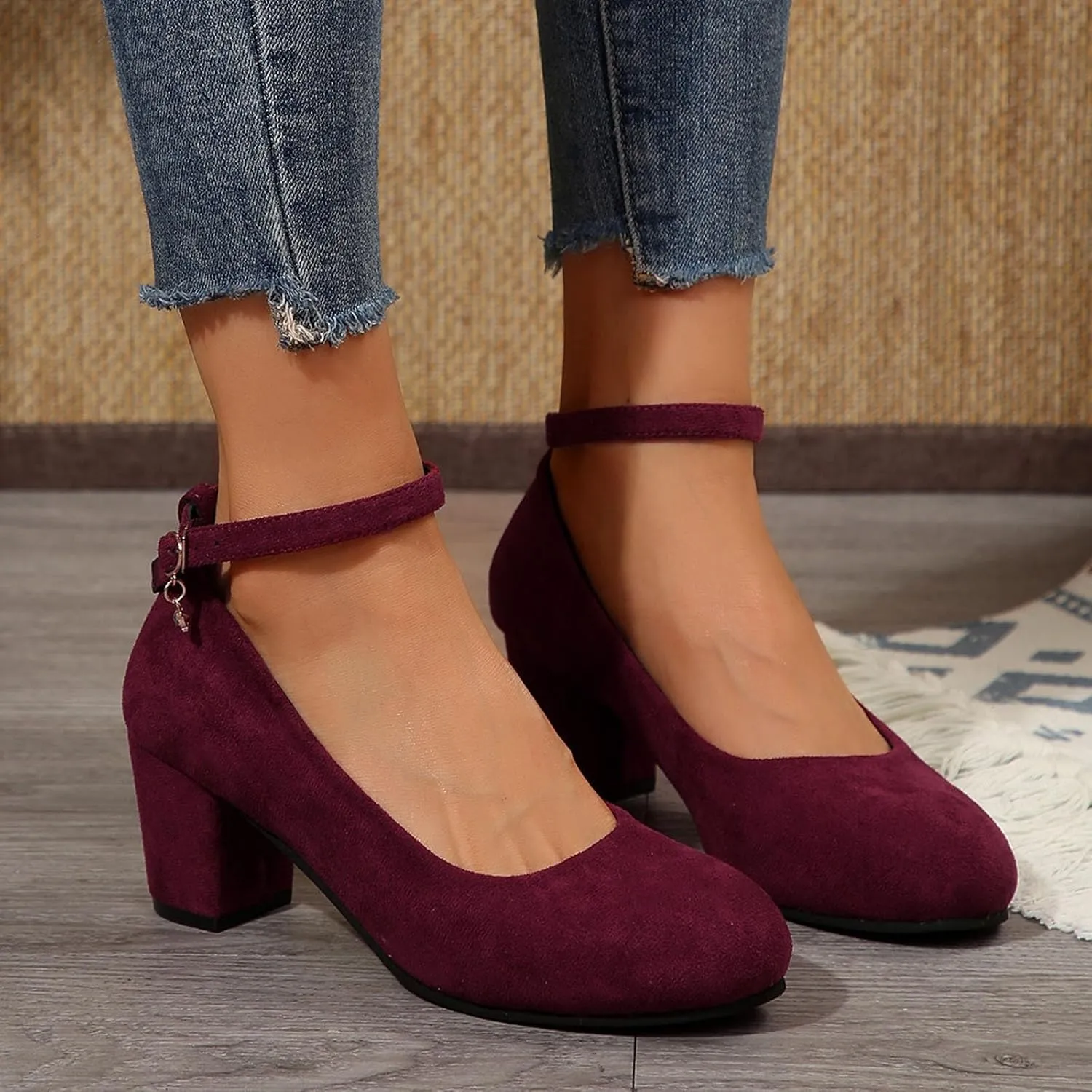 Women's Casual Shoes with Chunky Heel Perfect for Daily Slip On for Comfortable Fit Shoes for Men Casual Walking