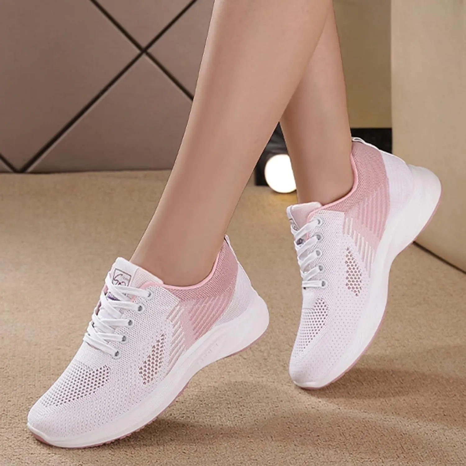 Womens Fashion Sneaker Summer Breathable Slip on Casual Running Shoes Comfortable Lighweight Sneakers Soft Sole Non Slip Comfy Outdoor Walking Shoes for Women
