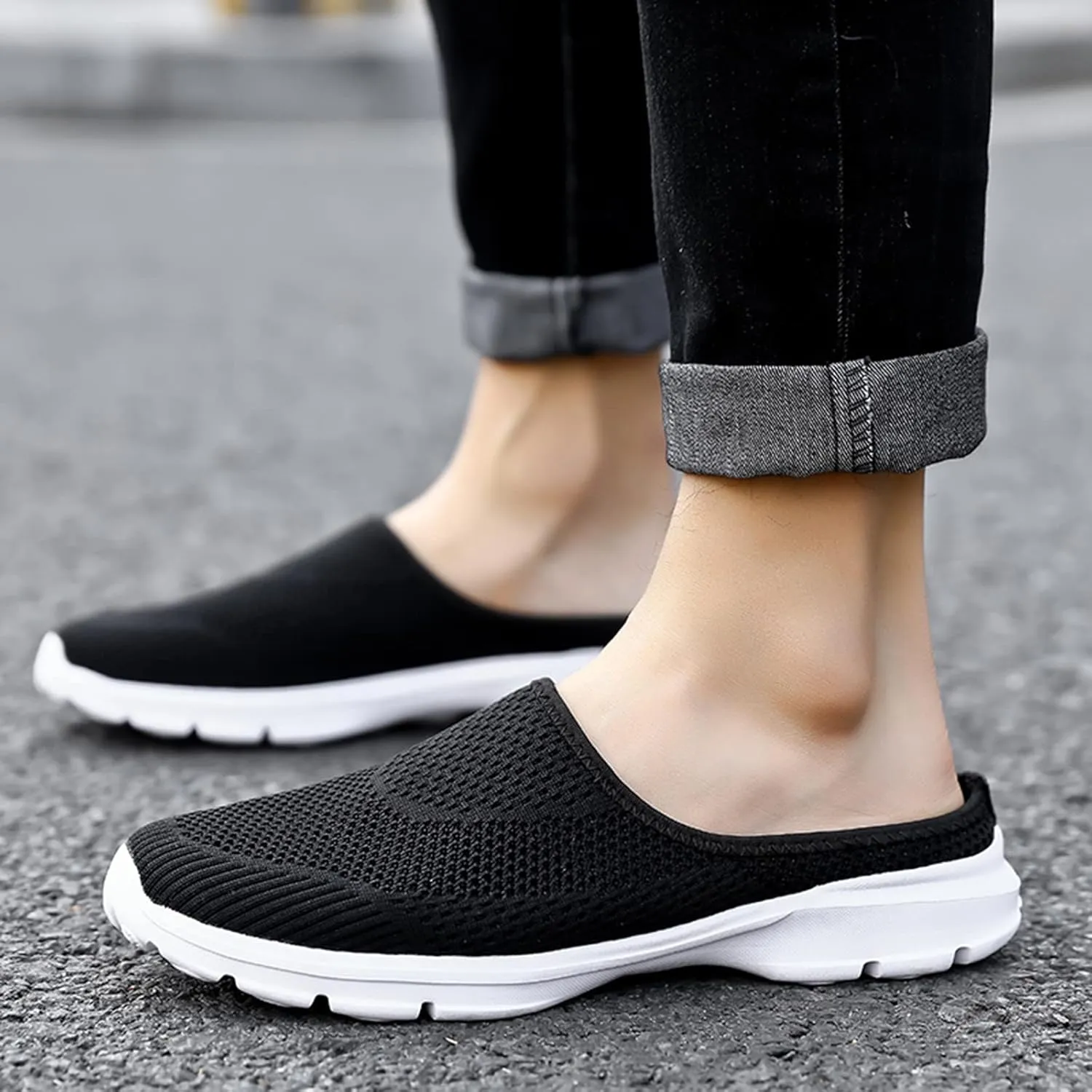 Women's Orthopedic Clogs Lightweight Platform Sandals Breathable Mesh Walking Mules Slip-On Slippers Sport Sandals