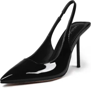 Women's Pointed Toe Slingback Heels Patent Leather High Stiletto Heels Pumps Dress Shoes for Women