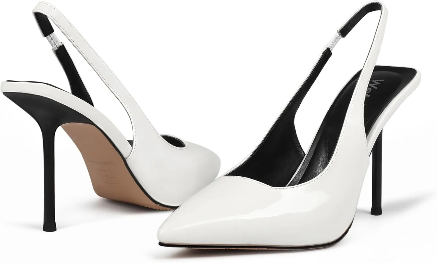 Women's Pointed Toe Slingback Heels Patent Leather High Stiletto Heels Pumps Dress Shoes for Women