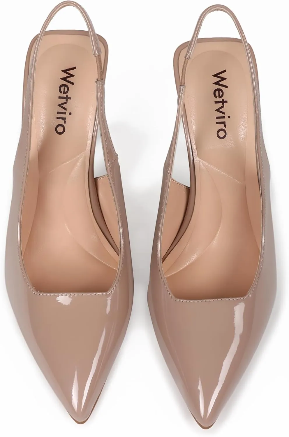 Women's Pointed Toe Slingback Heels Patent Leather High Stiletto Heels Pumps Dress Shoes for Women