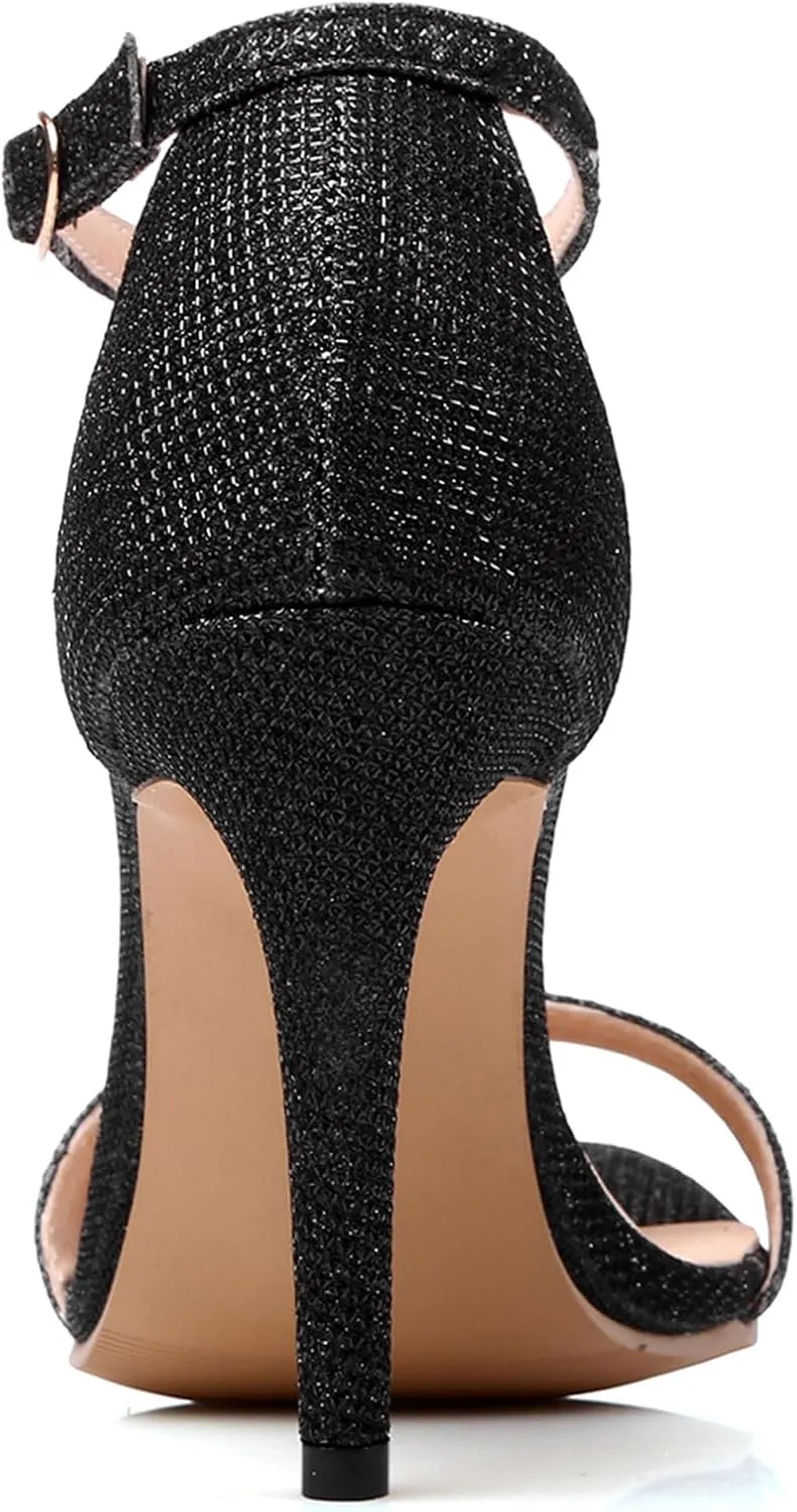 Womens Wedding Stiletto Heels Shiny Sandals