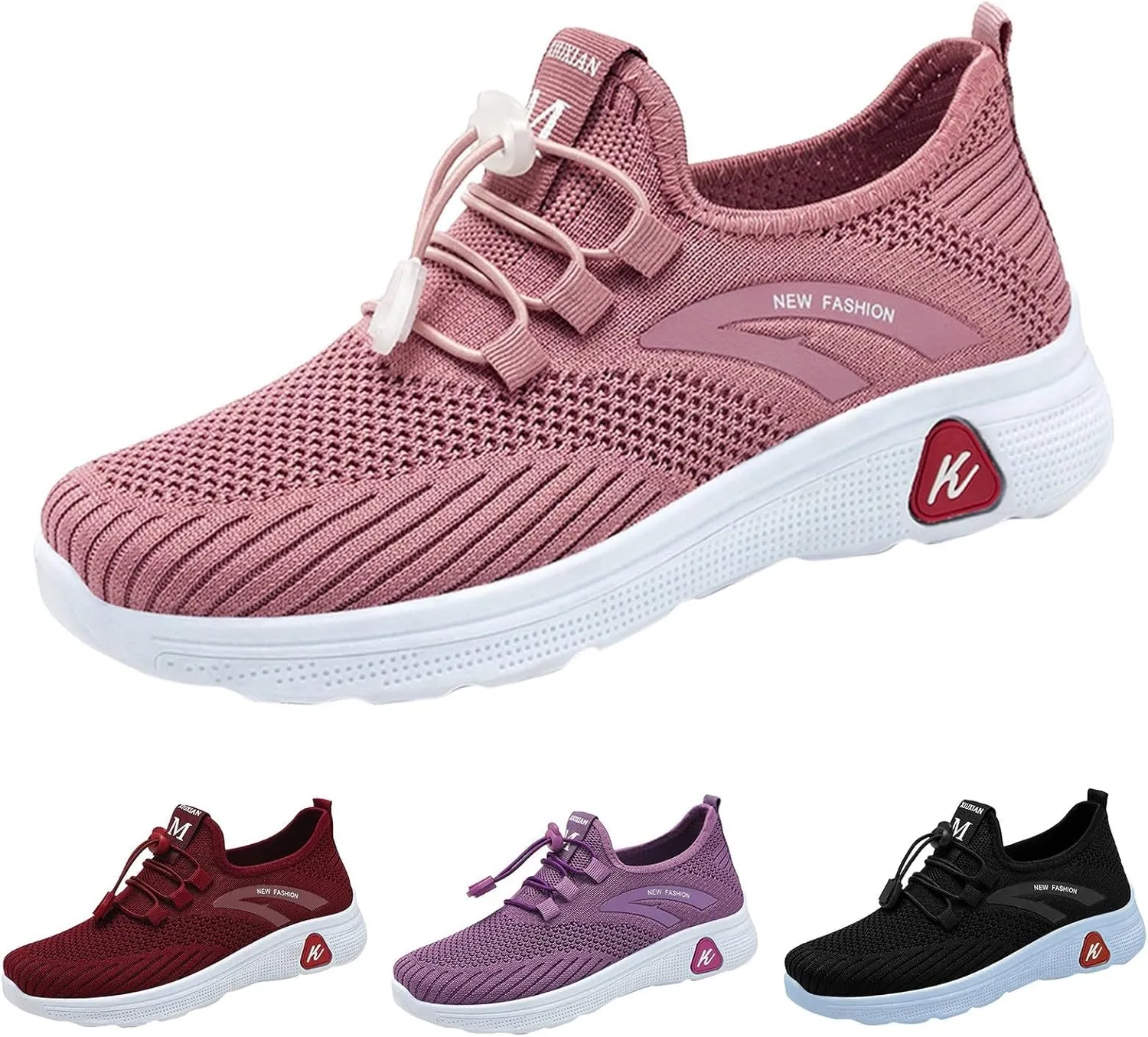 Womens White Tennis Shoes Platform Sneakers for Women Fashion Workout Shoes for Women Round Toe Slip On Casual Mens Loafers White Sneakers Men Wide