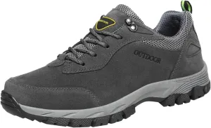 ZDLJYL Men's Waterproof Hiking Shoes Suede Low-Top Hiking Shoes for Lightweight Outdoor Trailing Trekking Camping Walking