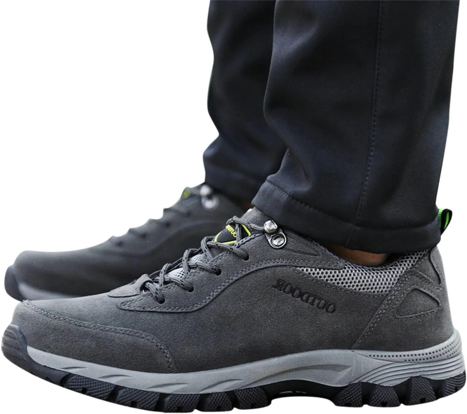 ZDLJYL Men's Waterproof Hiking Shoes Suede Low-Top Hiking Shoes for Lightweight Outdoor Trailing Trekking Camping Walking