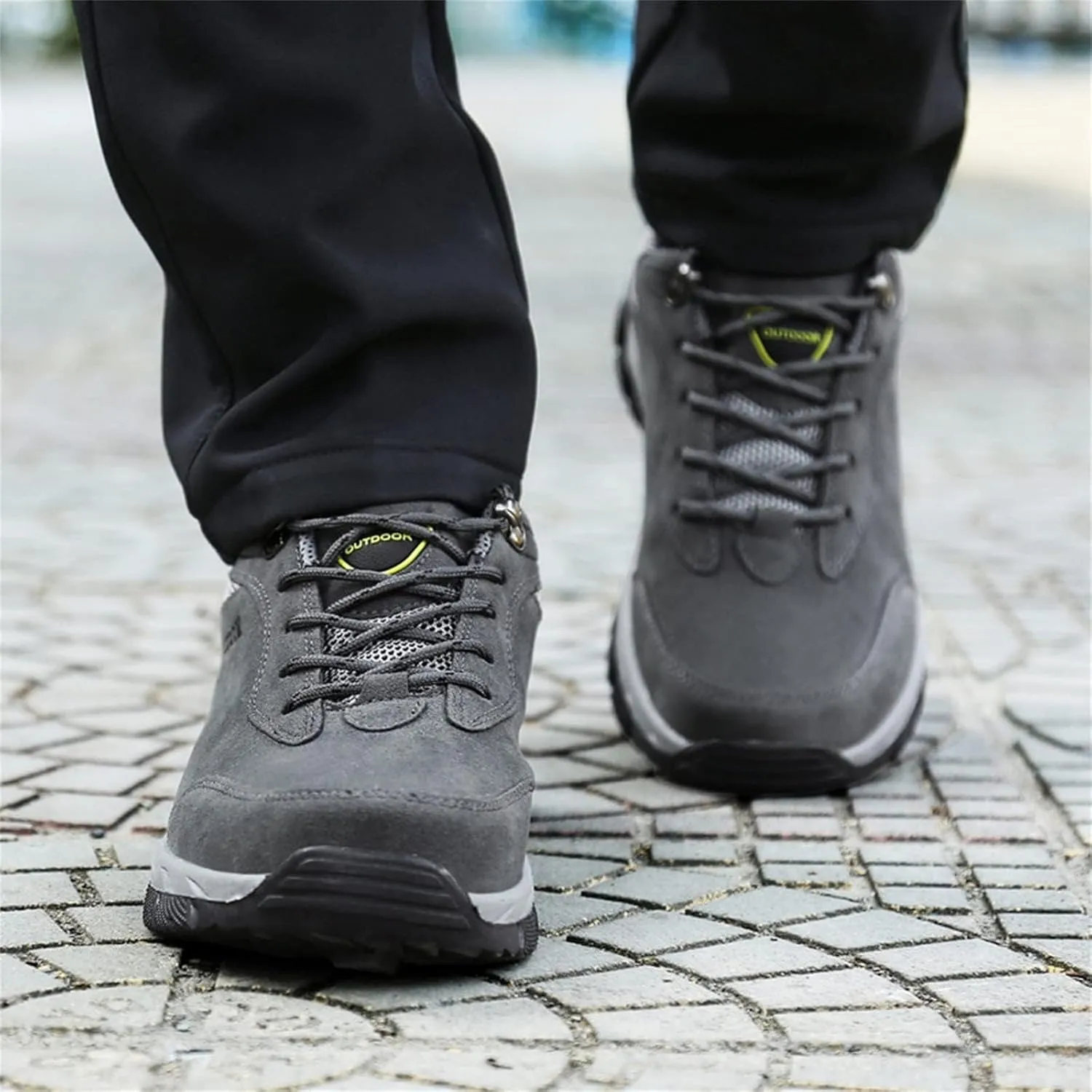ZDLJYL Men's Waterproof Hiking Shoes Suede Low-Top Hiking Shoes for Lightweight Outdoor Trailing Trekking Camping Walking